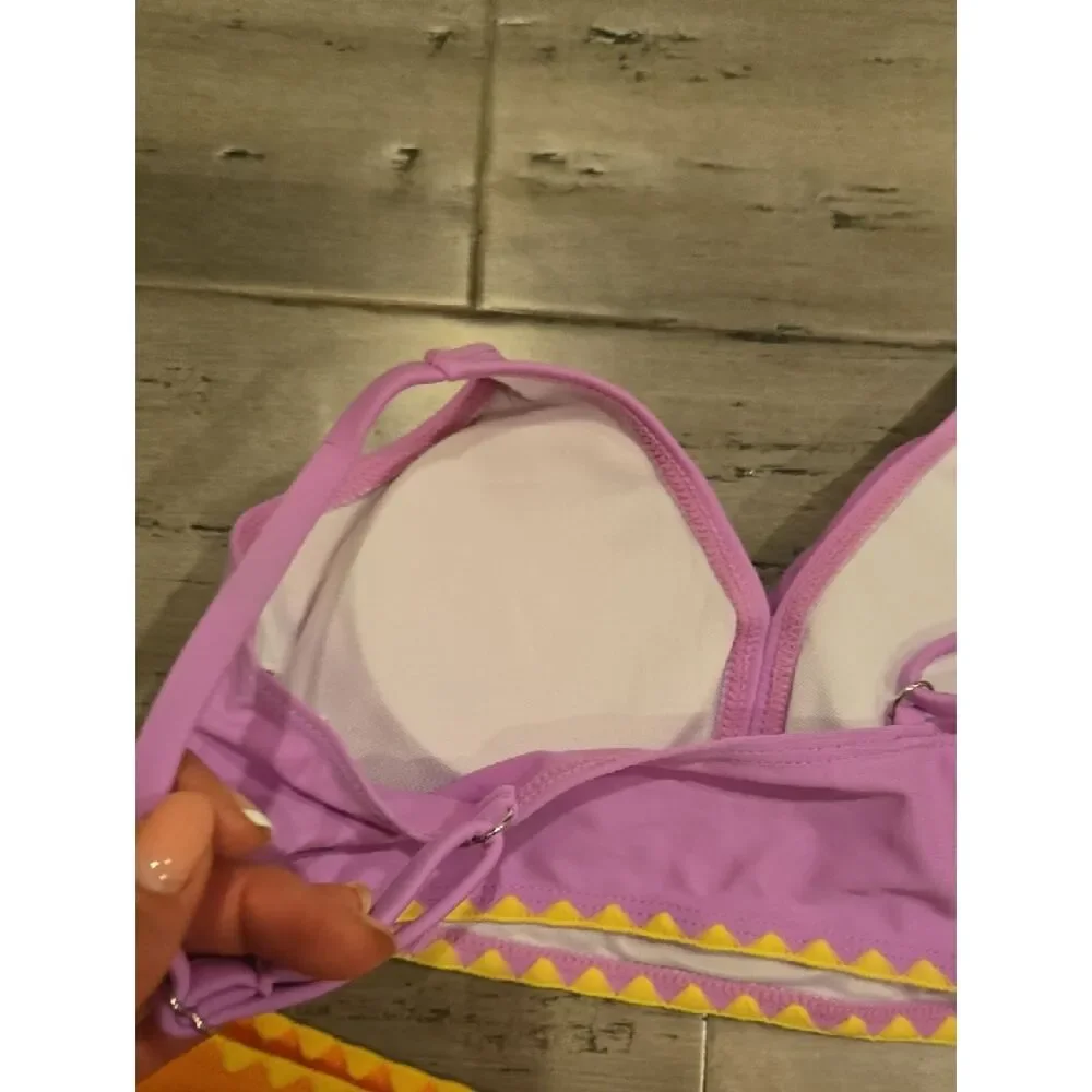 Kids Two-Piece Lavender and Orange Swim Set